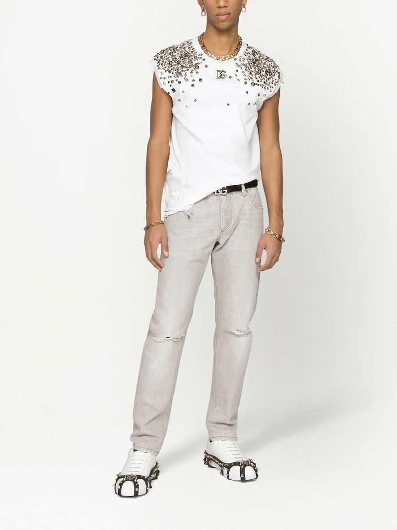 Dolce & Gabbana stud-embellished sleeveless T-shirt outlook