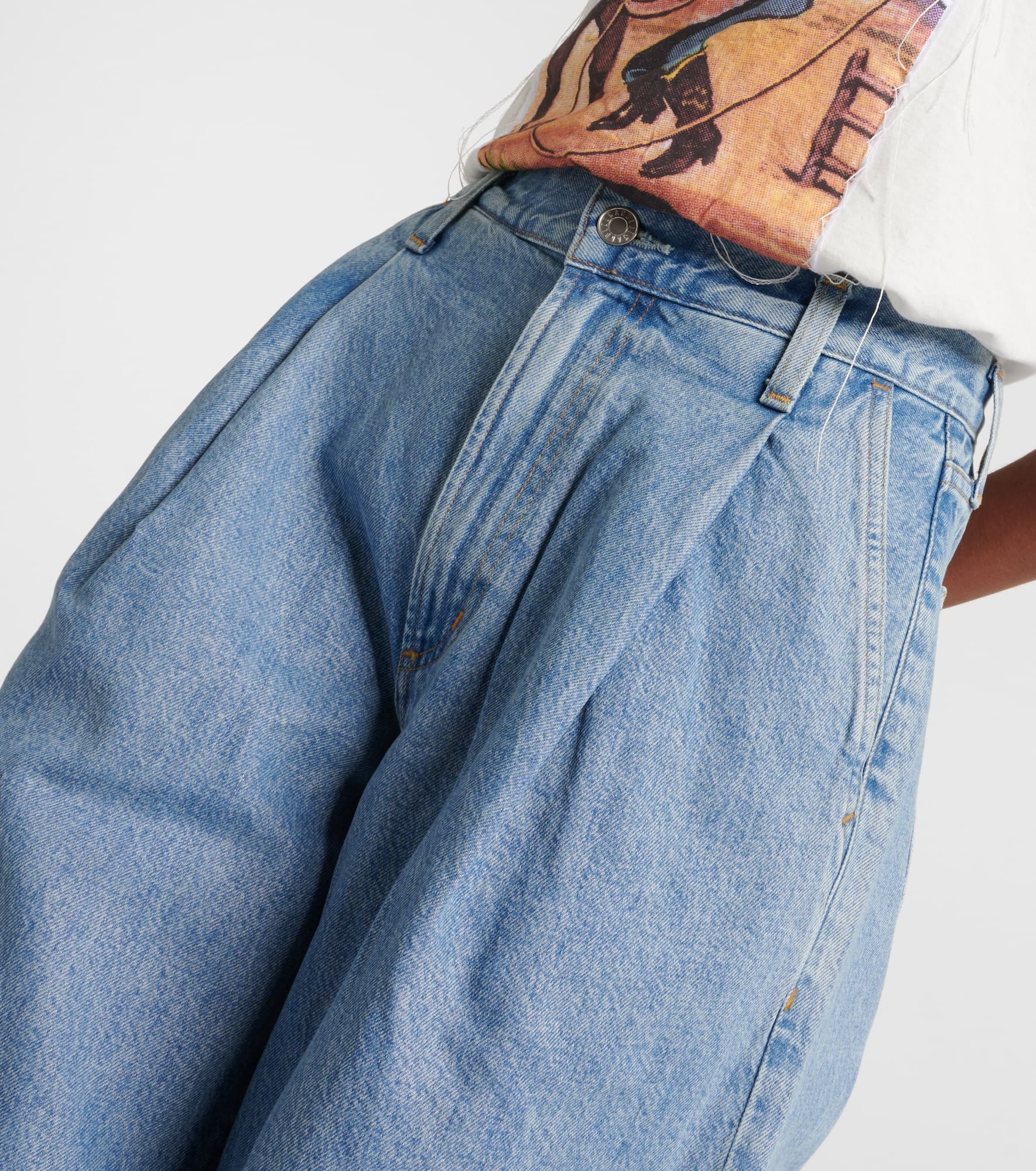 Ellis mid-rise denim Bermuda shorts - 4