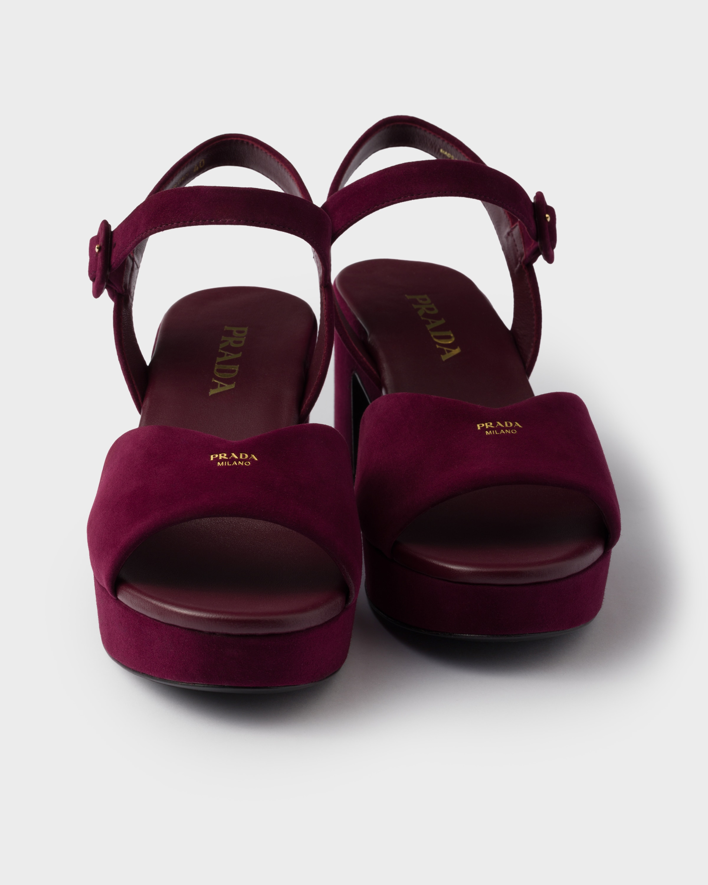 Padded suede sandals - 6