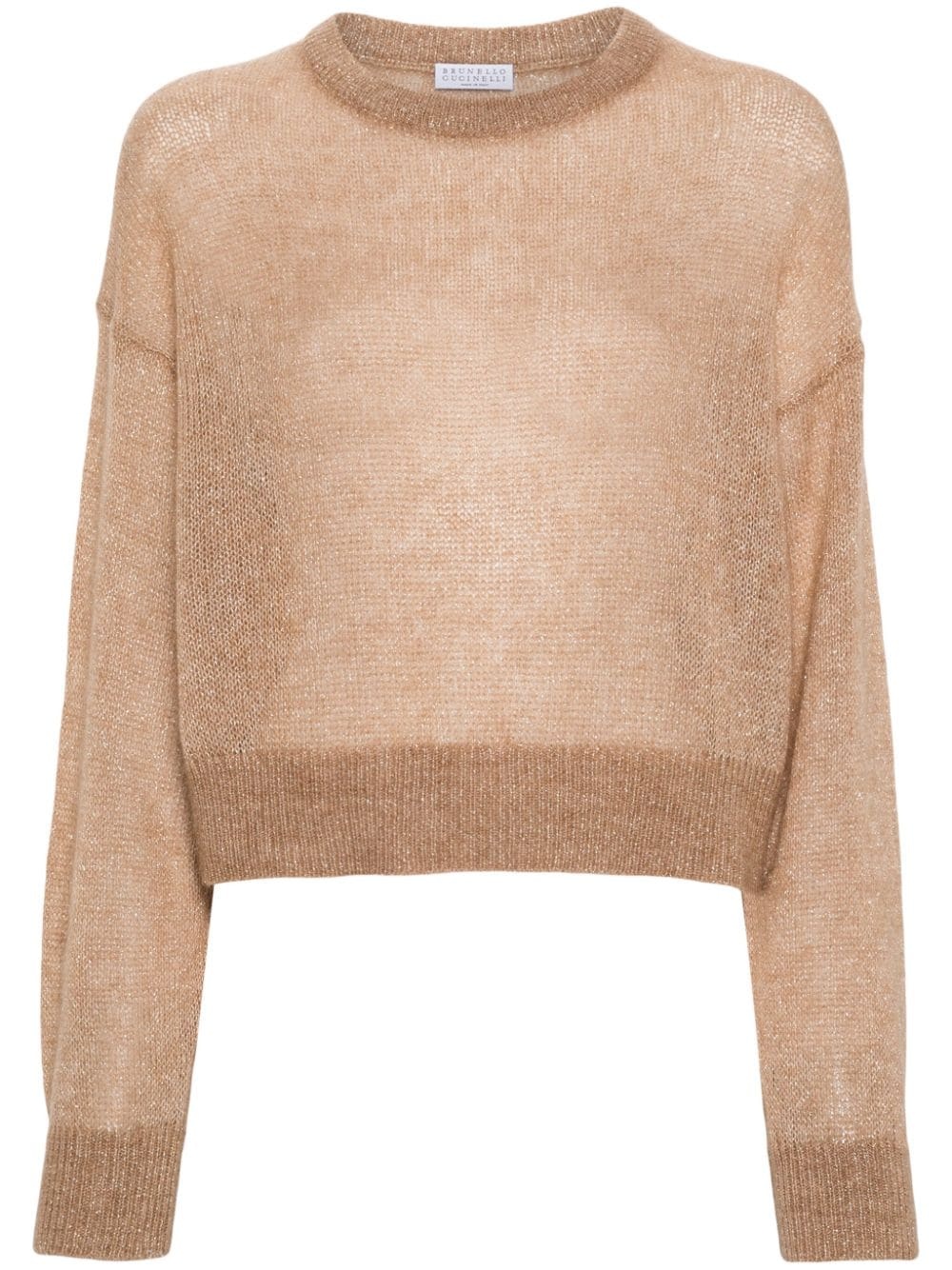 metallic-threading sweater - 1