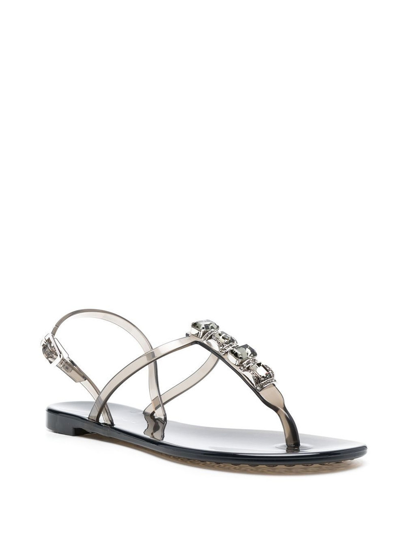 CASADEI Jelly crystal-embellished sandals outlook