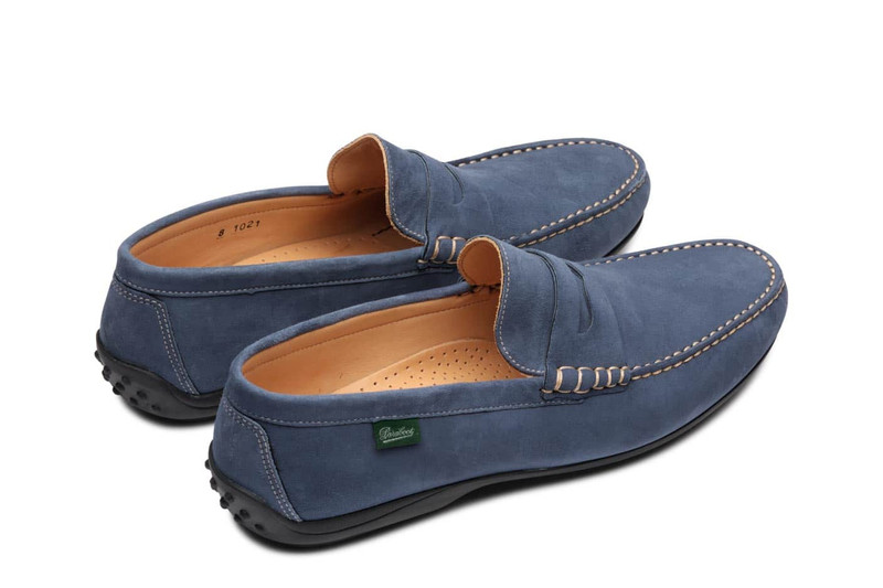 Paraboot Cabrio Blue Velvet - Rubber Sole outlook