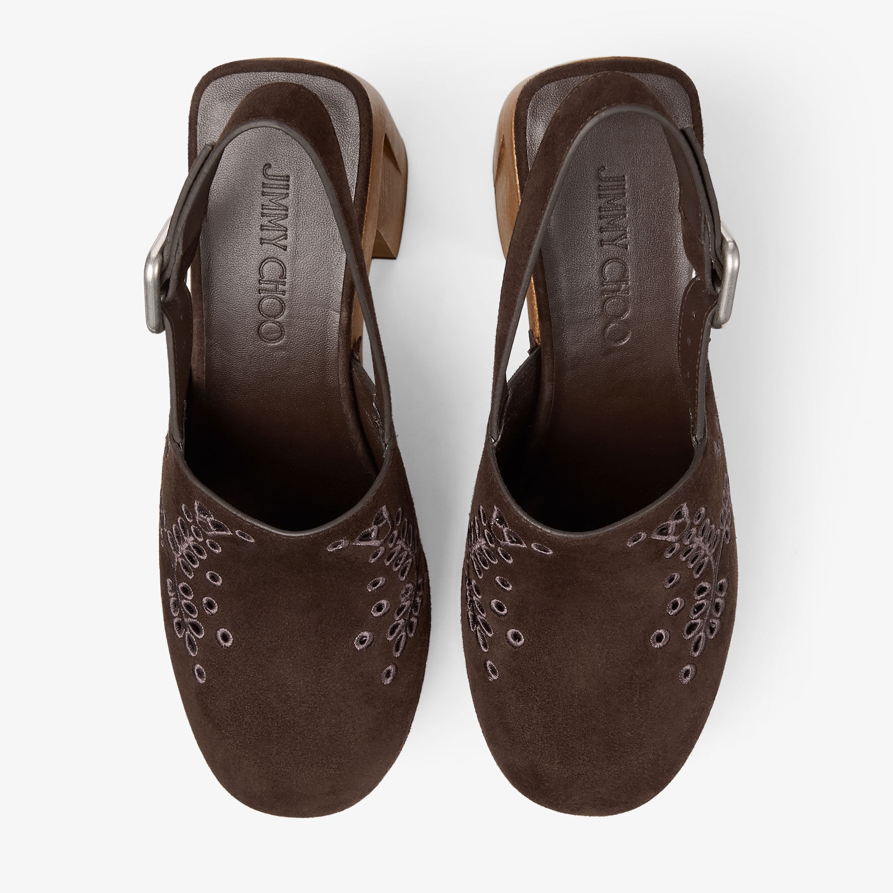 Alida Platform 135
Suede Slingback Clog with Sangallo Embroidery - 5