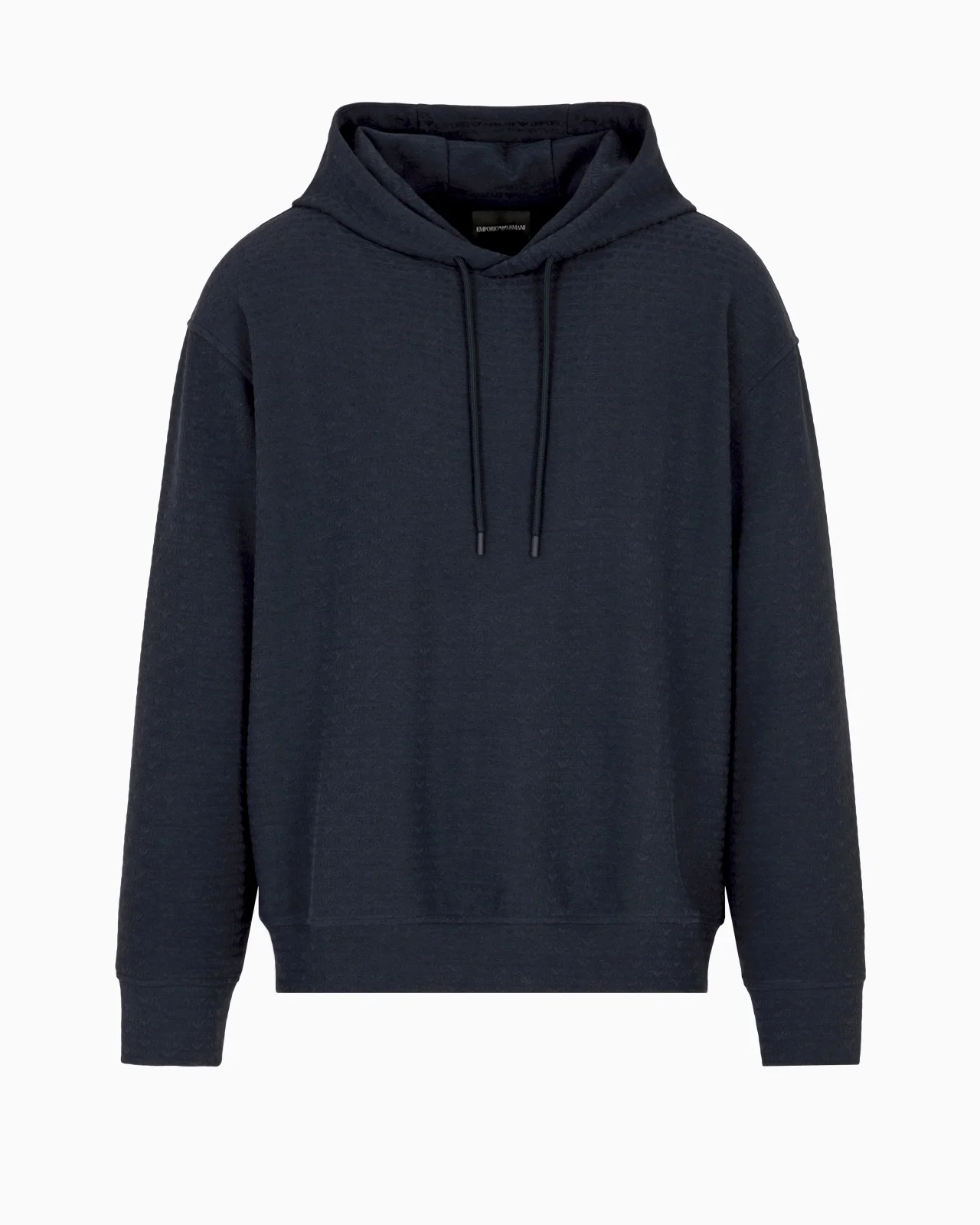 ASV JERSEY-LYOCELL BLEND HOODED SWEATSHIRT WITH ALL-OVER LETTERING - 1