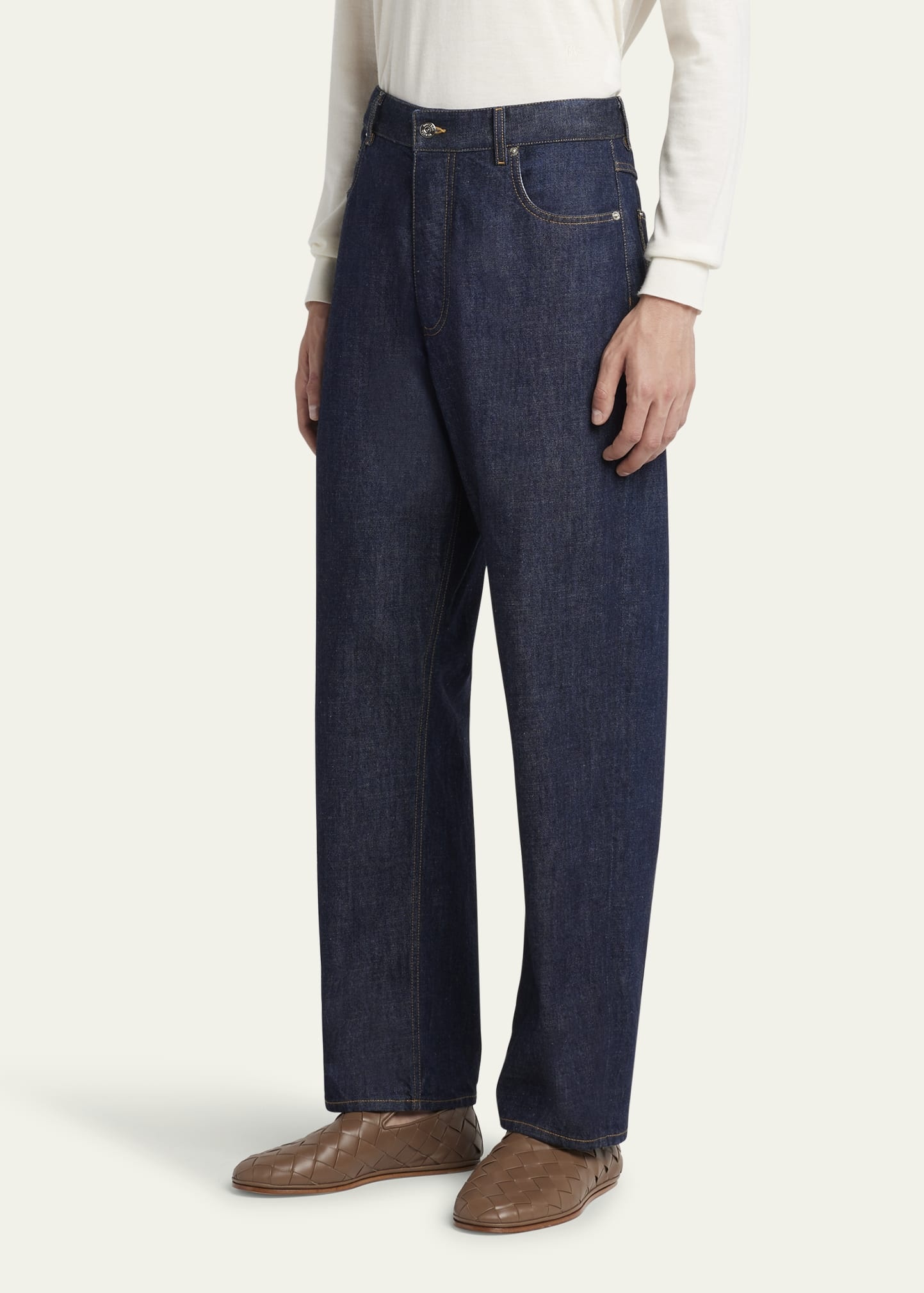 Men's Soft Denim Trousers - 4