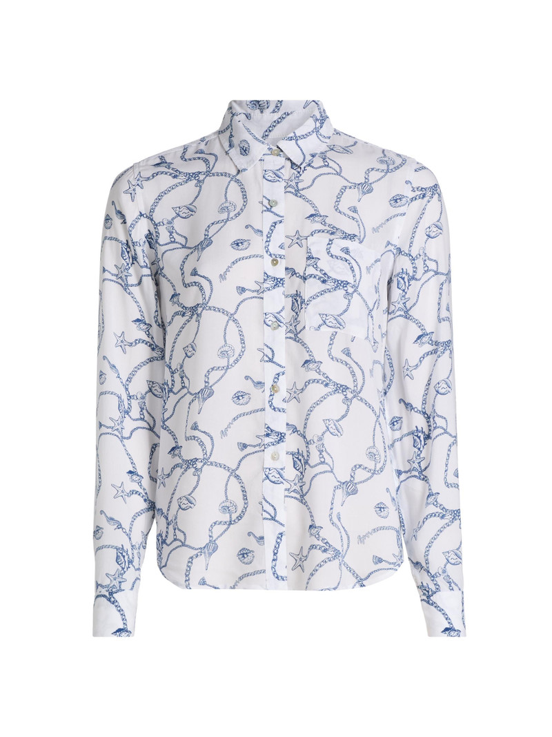 Women's Josephine Nautical Chains Print Shirt - Nautical Chains 1