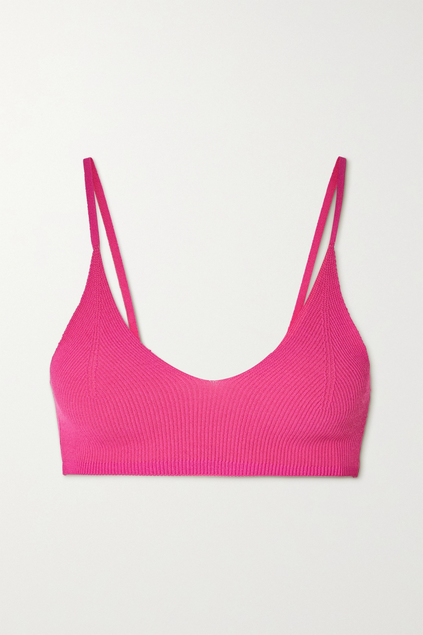 Valensole ribbed-knit bralette - 1