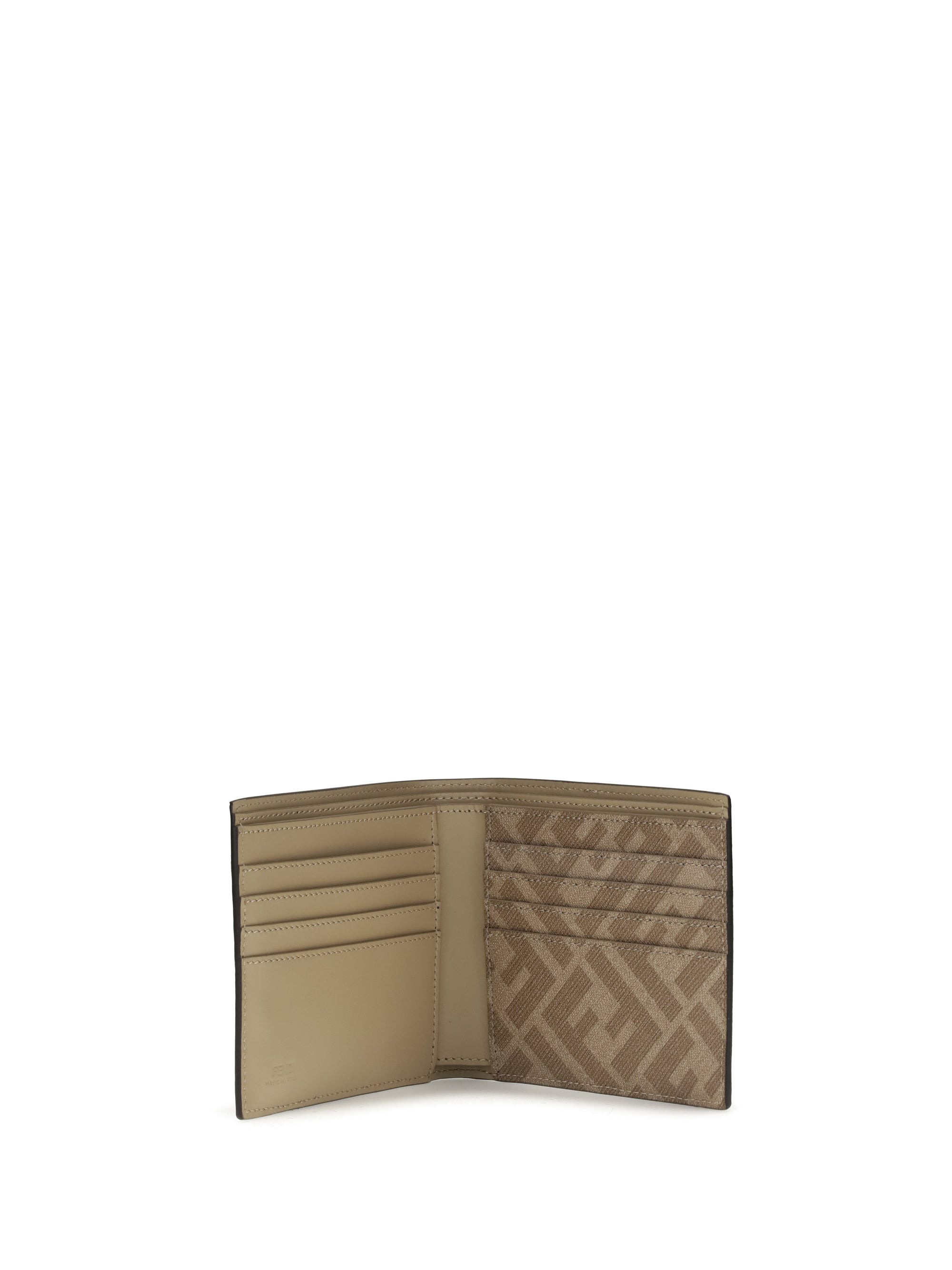 Fendi Men Ff Leather And Canvas Bifold Wallet - 3