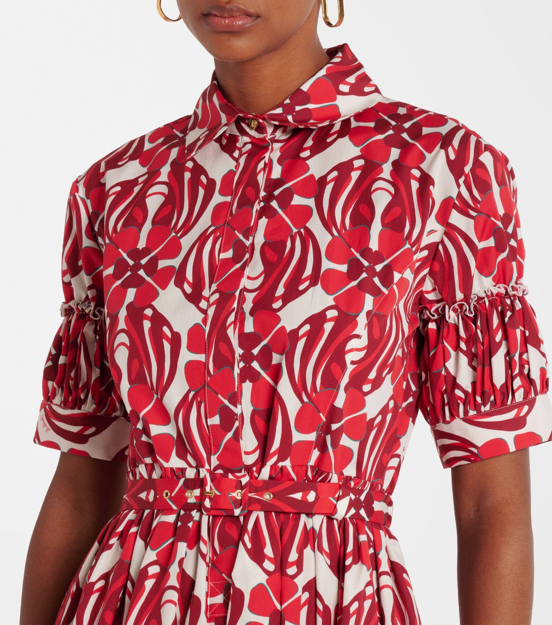Libertine printed cotton shirt dress - 4
