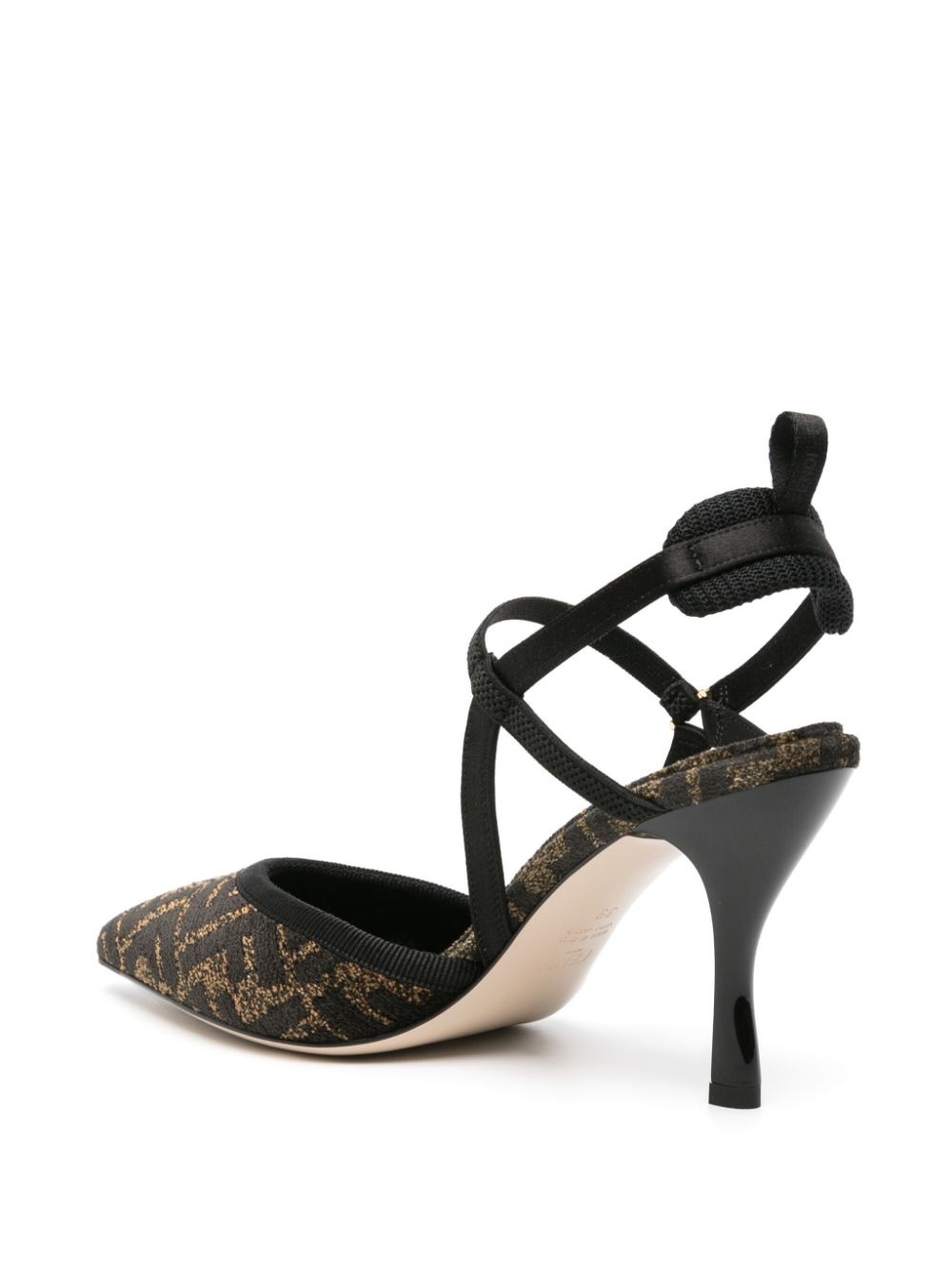Colibrì Lite 85mm chenille slingback pumps - 3