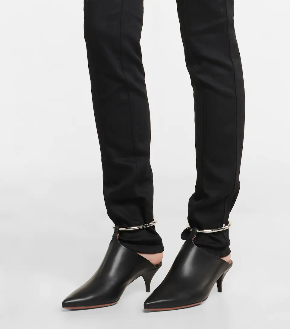 Convertible leather mules - 4