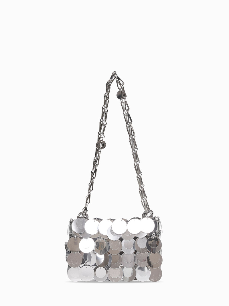 Silver Silver Sparkle Discs Nano shoulder bag 3