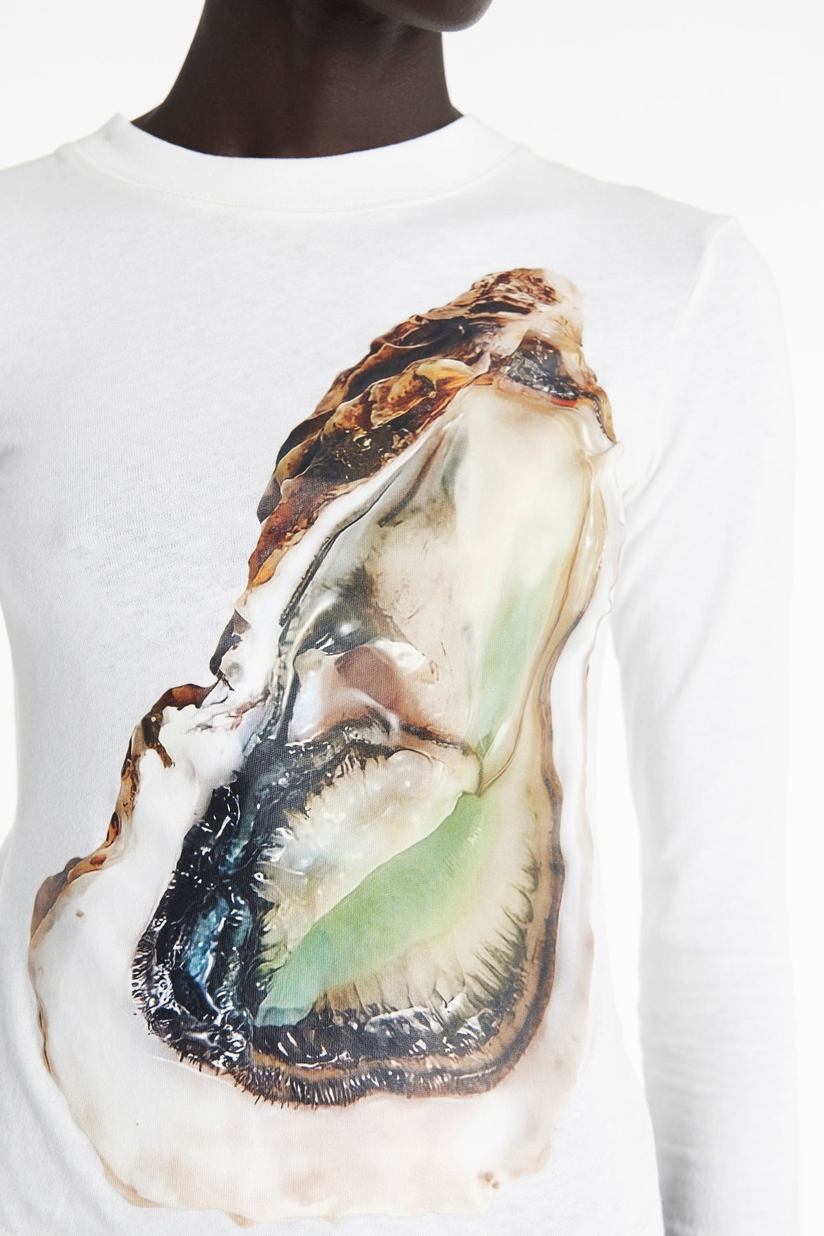 OYSTER LONG SLEEVE TEE OFF WHITE - 5