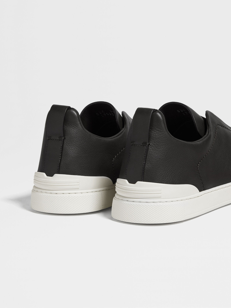 ZEGNA BLACK TRIPLE STITCH™ SECONDSKIN SNEAKERS outlook