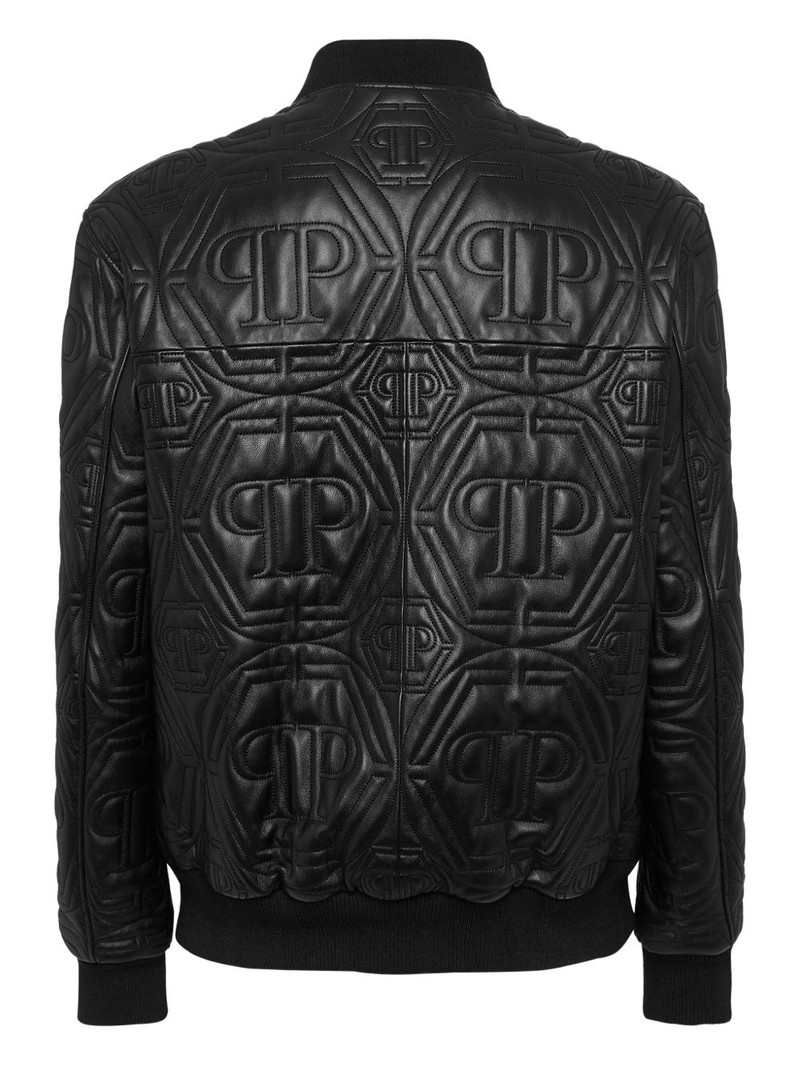 PHILIPP PLEIN embossed bomber jacket outlook