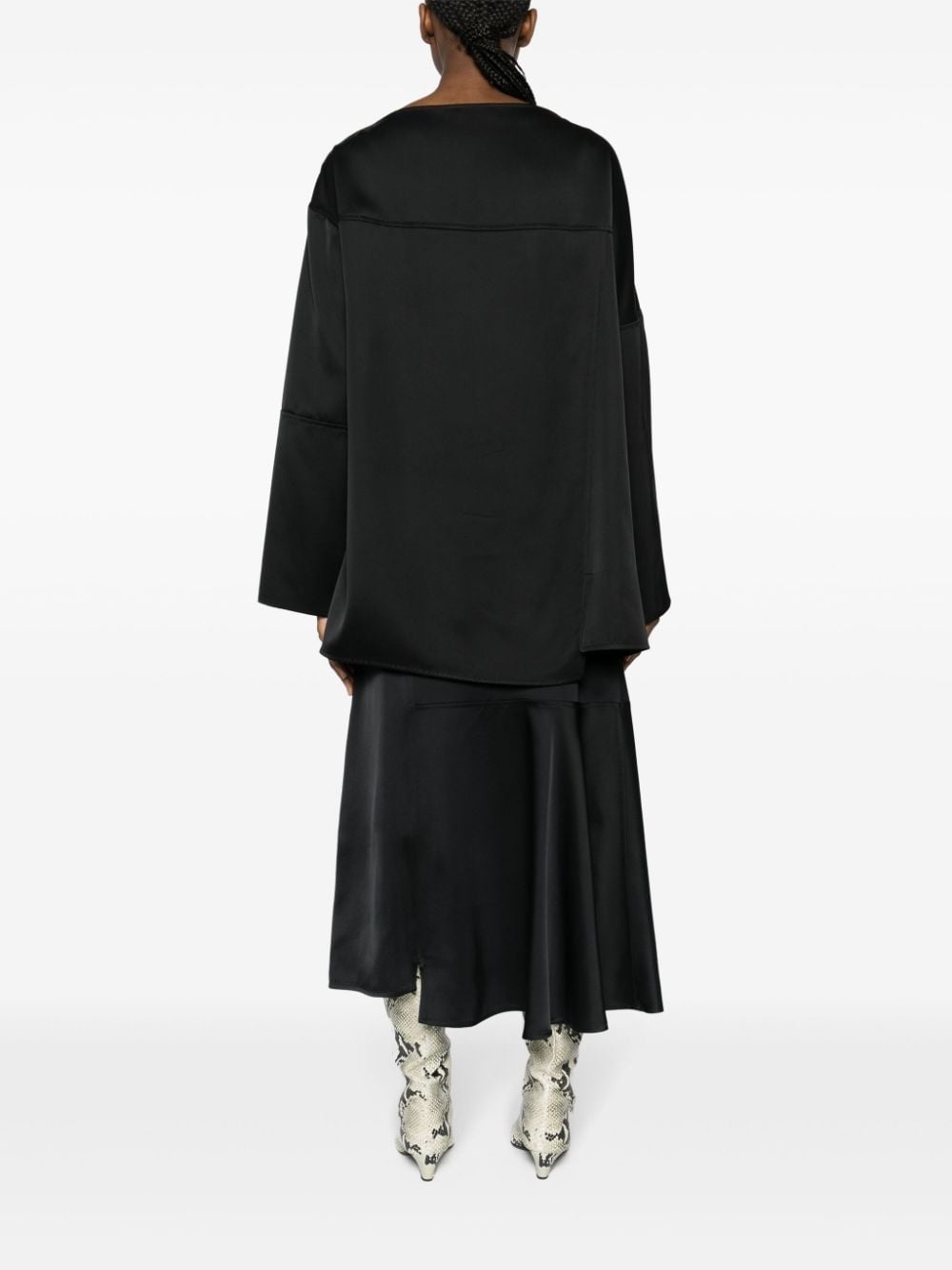 long-sleeve panelled shirt - 4
