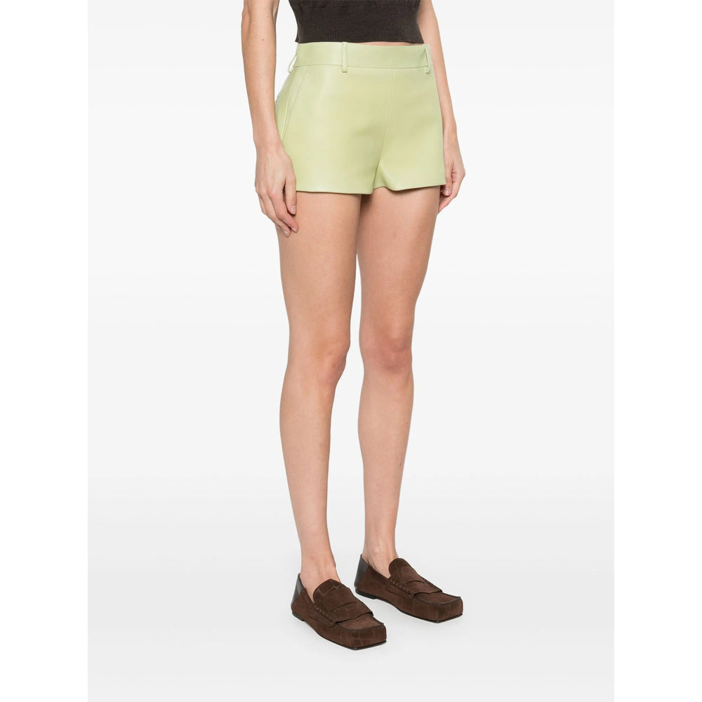 Gucci Green Shorts - Leather & Faux Leather Shorts Women - 3