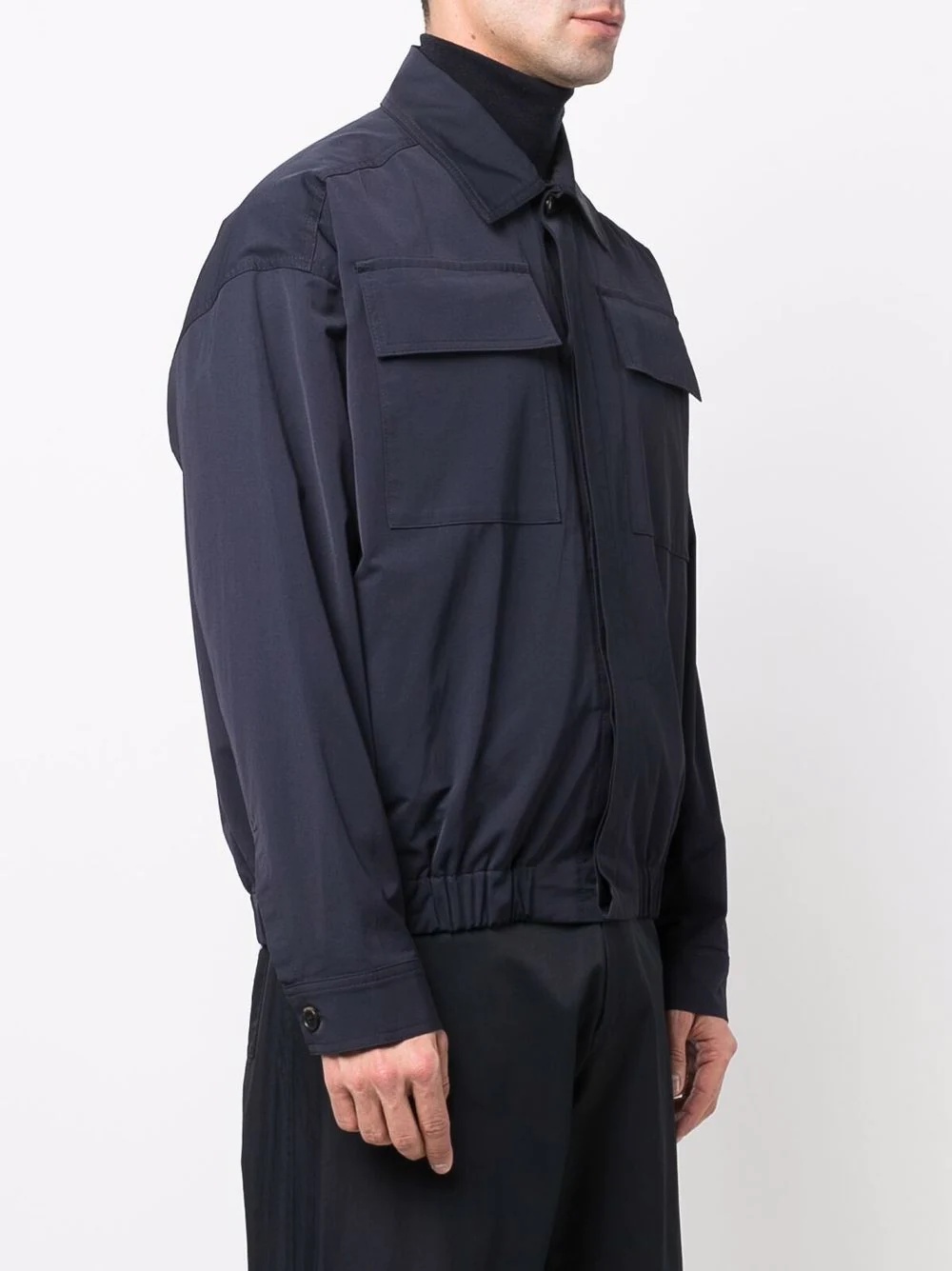 elasticated-hem lightweight jacket - 3