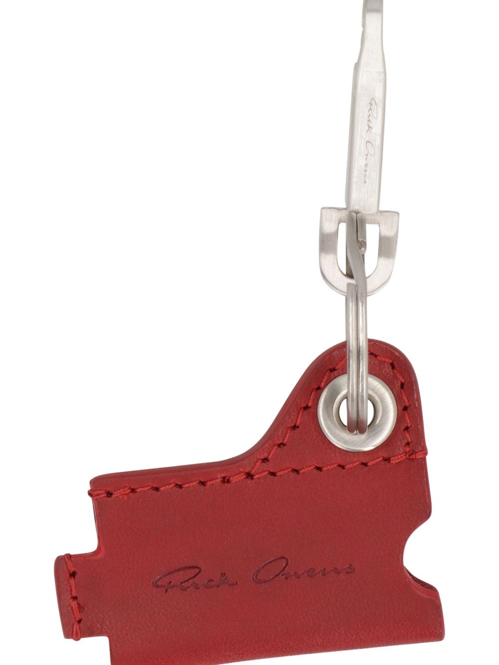 lighter-case leather clasp keyring - 2