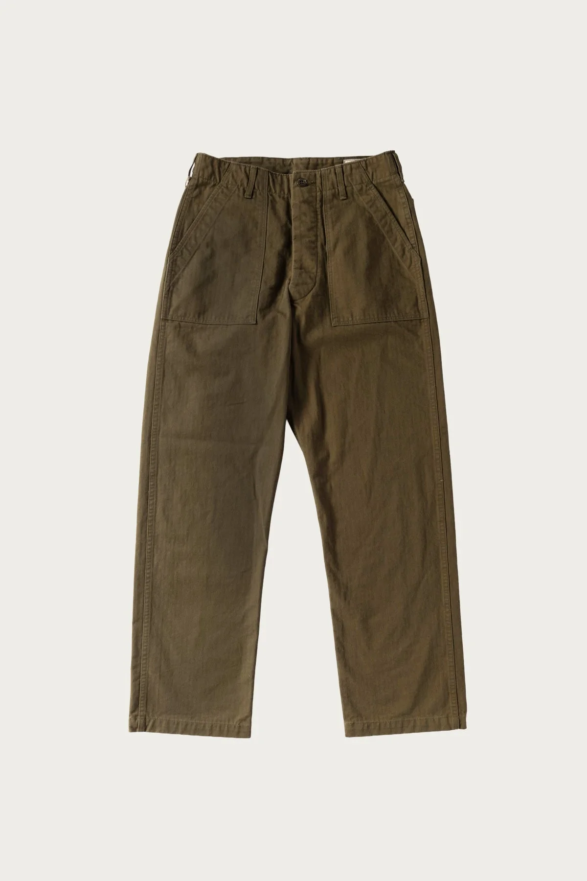 Herringbone Vintage Fit Fatigue Pant - Army Green - 1
