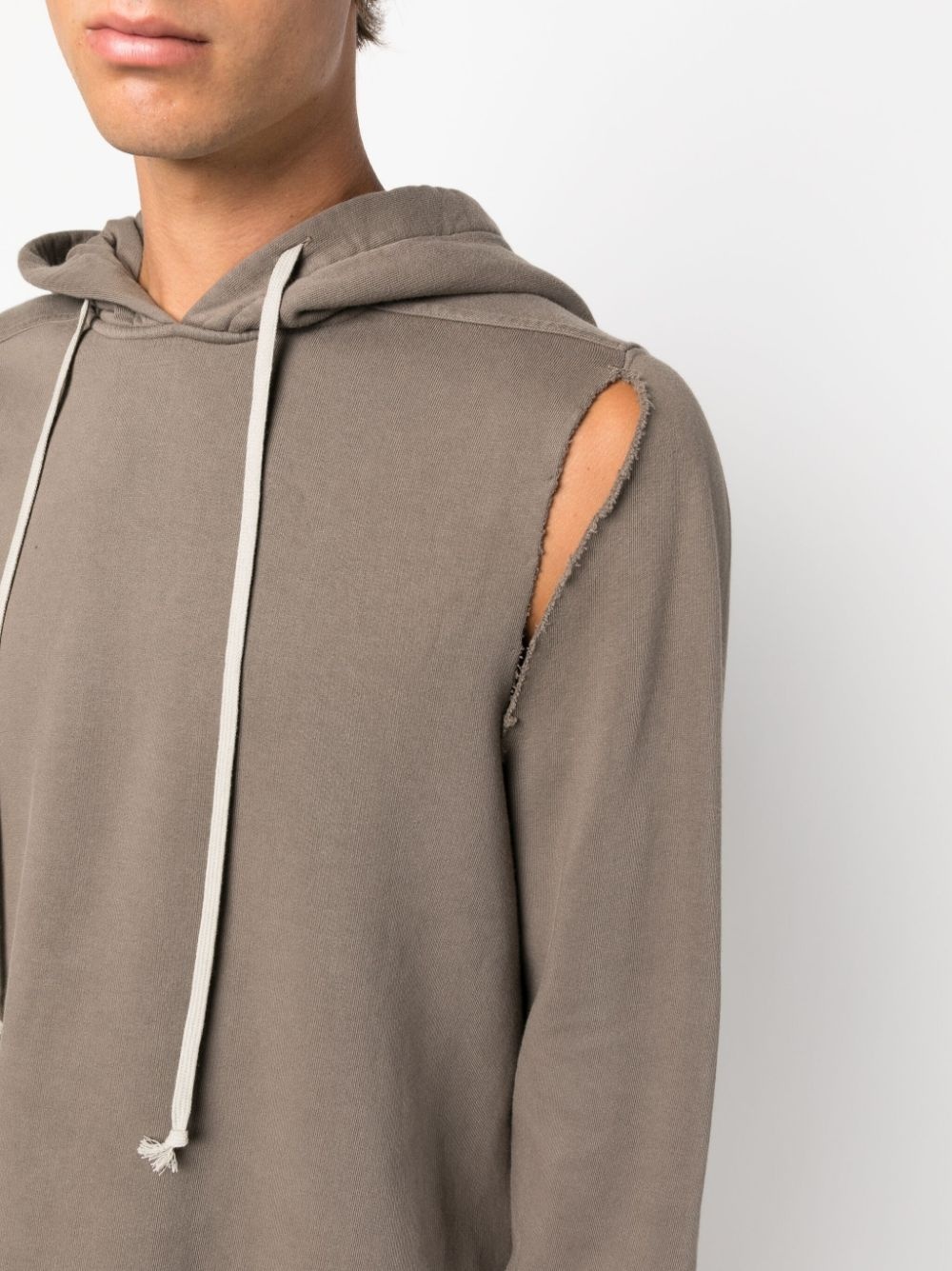 cut-out drawstring hoodie - 5