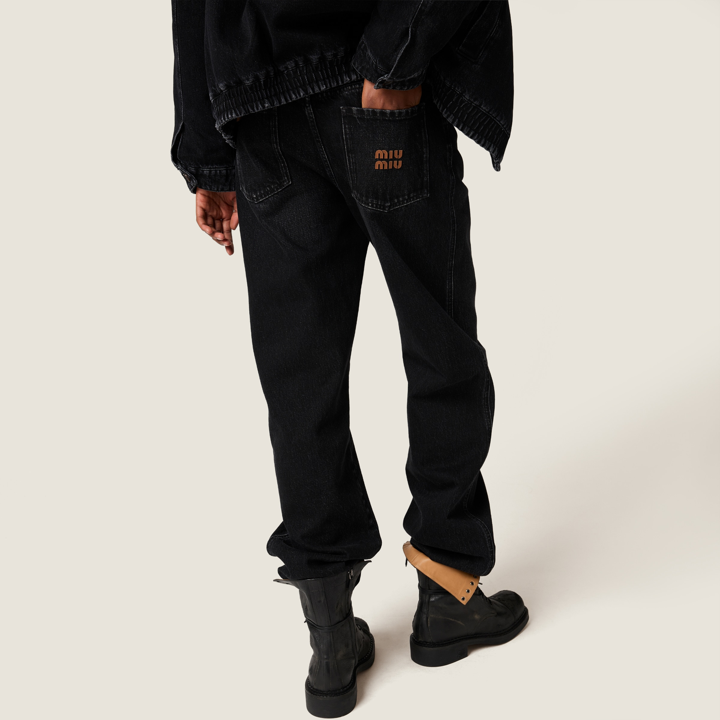 Black denim jeans - 5