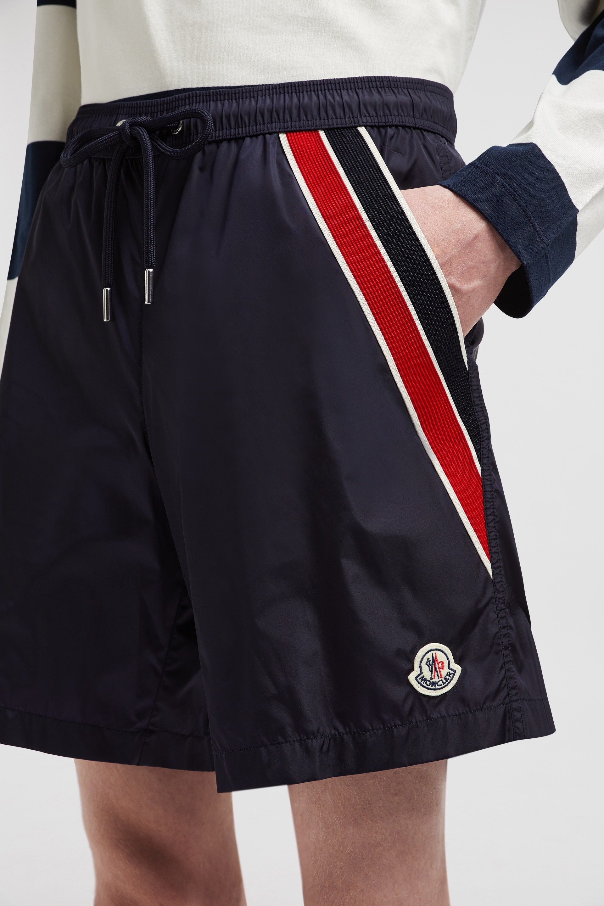 Tricolor Trim Swim Shorts - 4