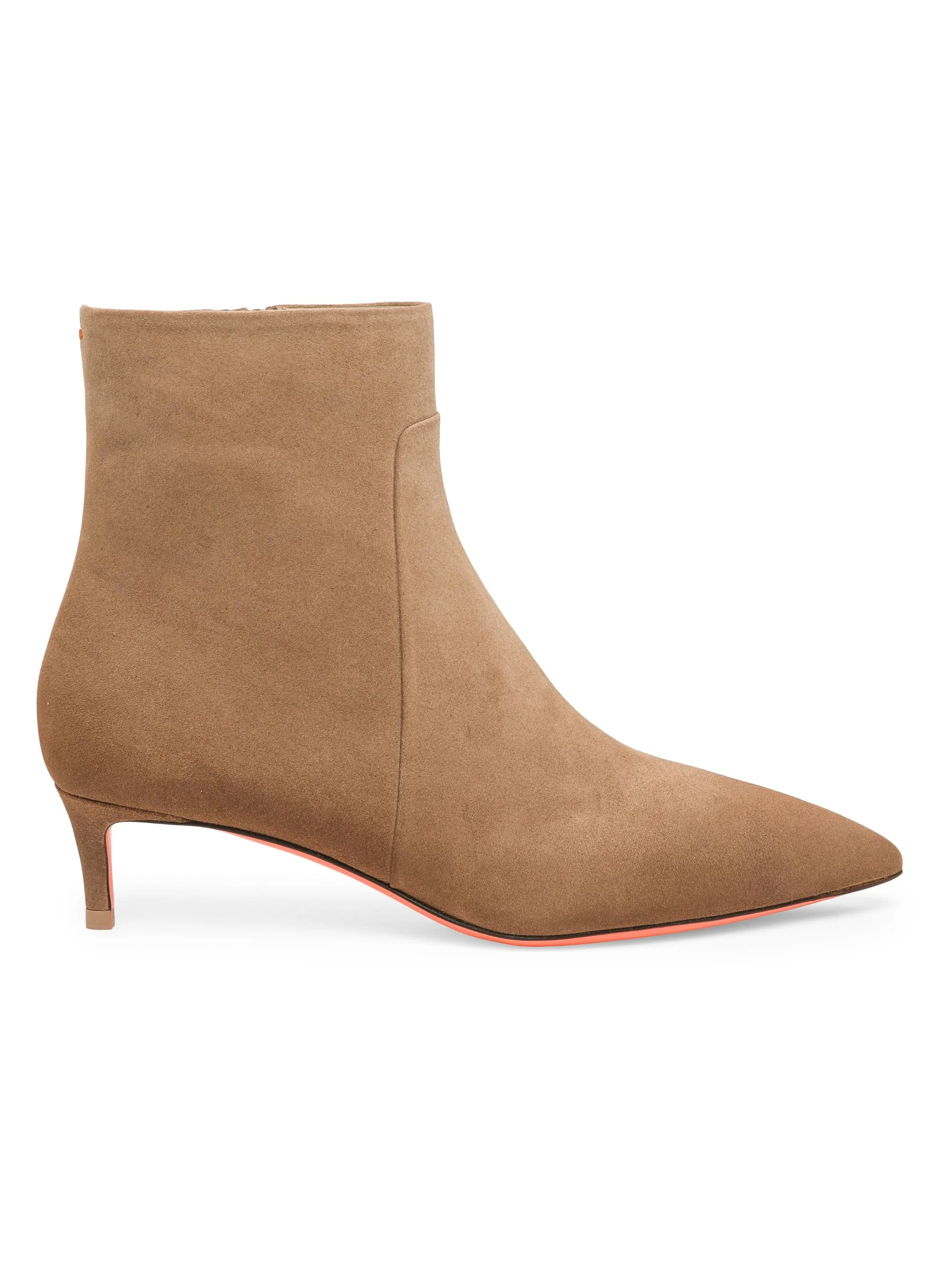 Women's Suede Ankle Boots - Brown - 1