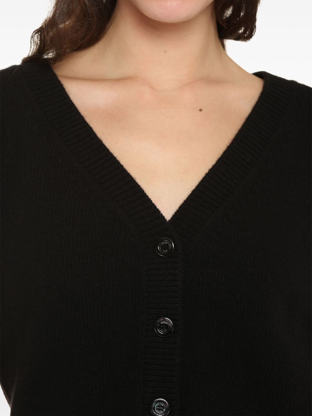 short-sleeve cashmere cardigan - 4