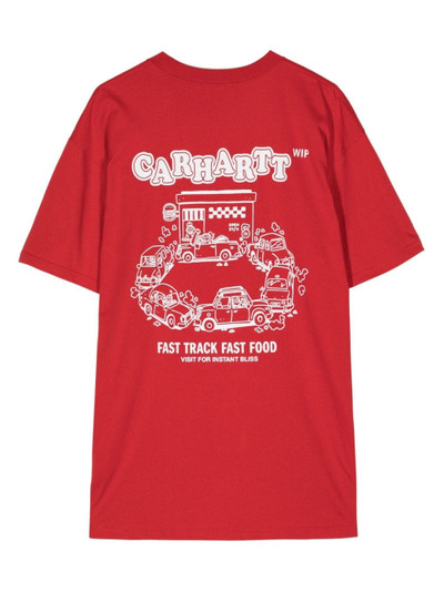 Carhartt Fast Food-print cotton T-shirt outlook