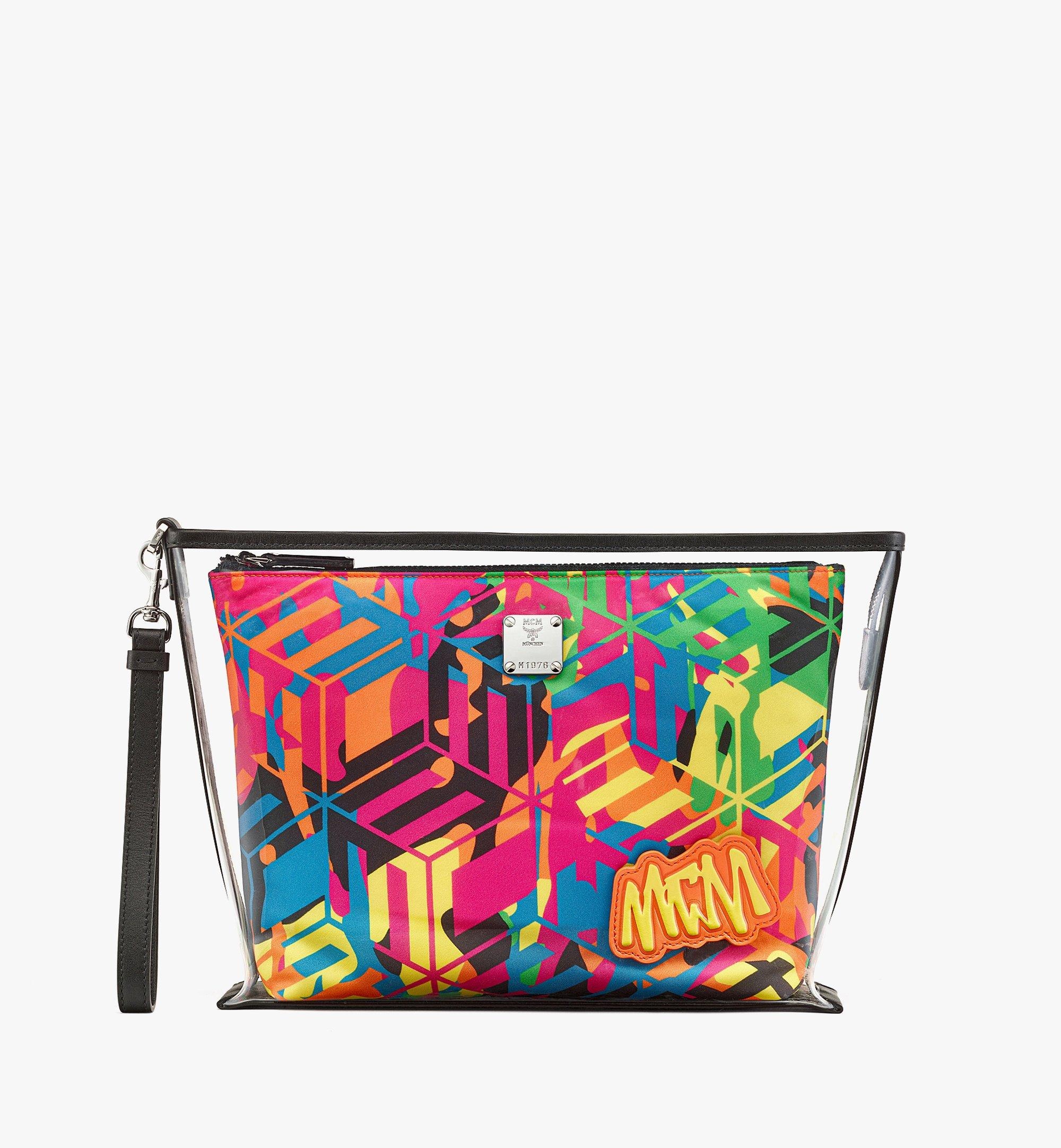 Aren Zip Pouch in Cubic Camouflage Nylon - 1