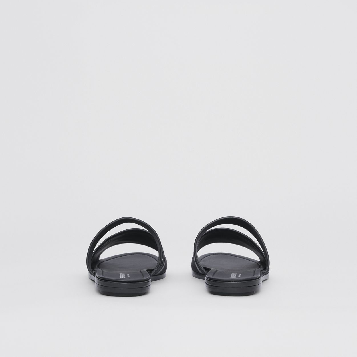 Logo Print Canvas and Leather Sandals - 6