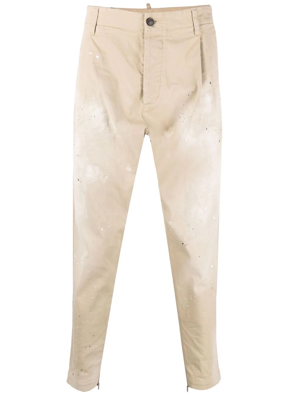 paint-splatter detail trousers - 1