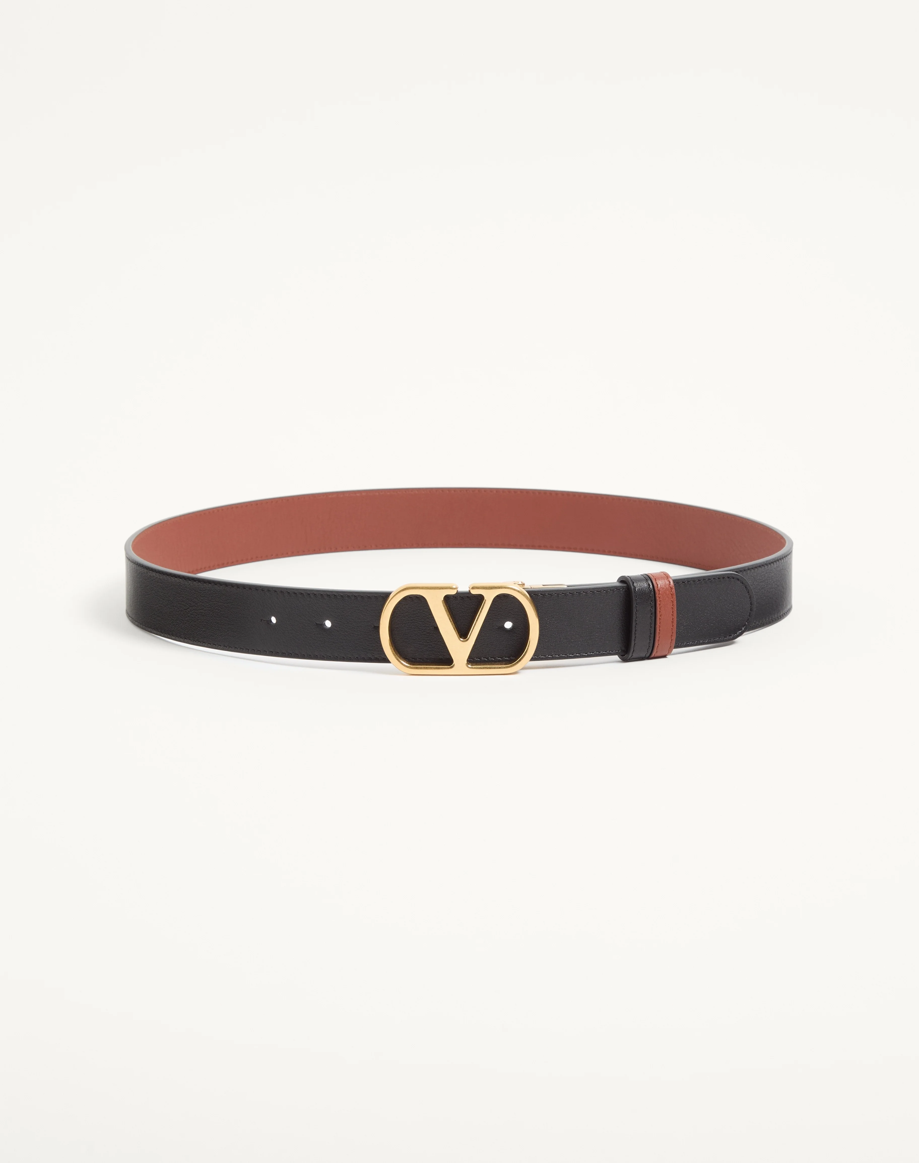 VLOGO SIGNATURE REVERSIBLE SHINY CALFSKIN BELT 30 MM - 1