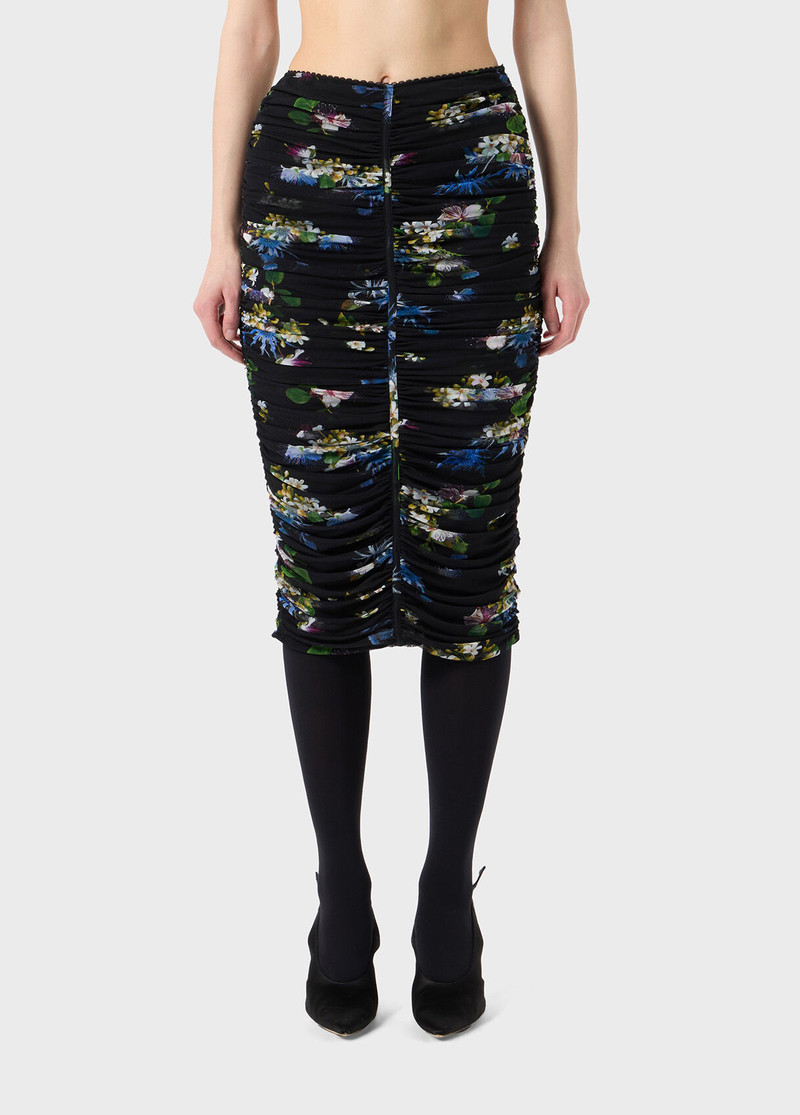 Blumarine TULLE SKIRT WITH BOUQUET PRINT outlook