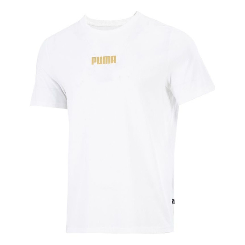 PUMA Alphabet Printing Casual Sports Short Sleeve White 847651-02 - 1