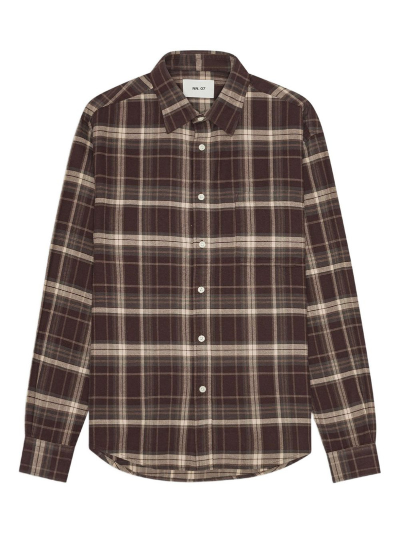 checked buttoned-up shirt 1