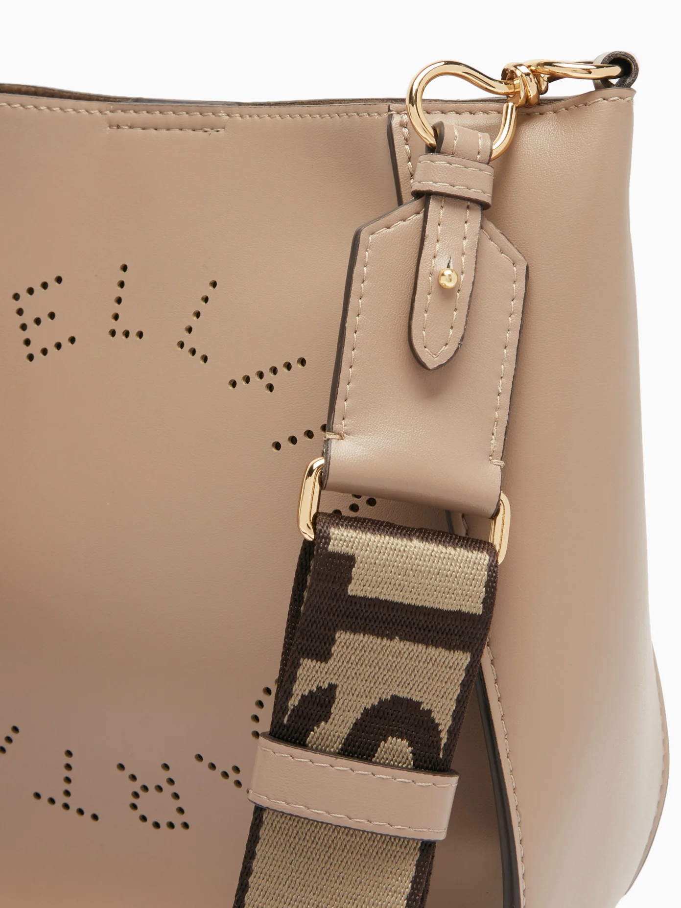 Perforated-logo faux-leather shoulder bag - 6