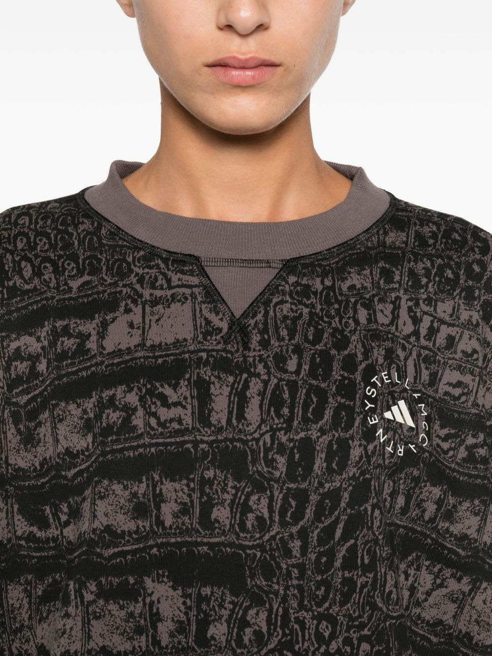 crocodile-print long-sleeve sweatshirt - 5