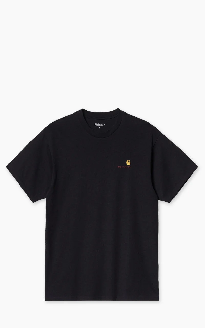 CARHARTT WIP S/S AMERICAN SCRIPT T-SHIRT BLACK - 1