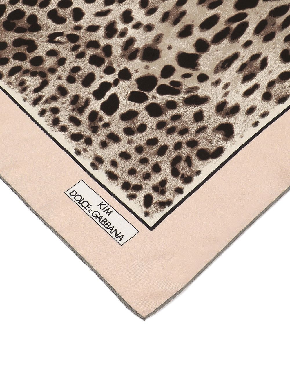 KIM DOLCE&GABBANA leopard-print silk scarf - 3