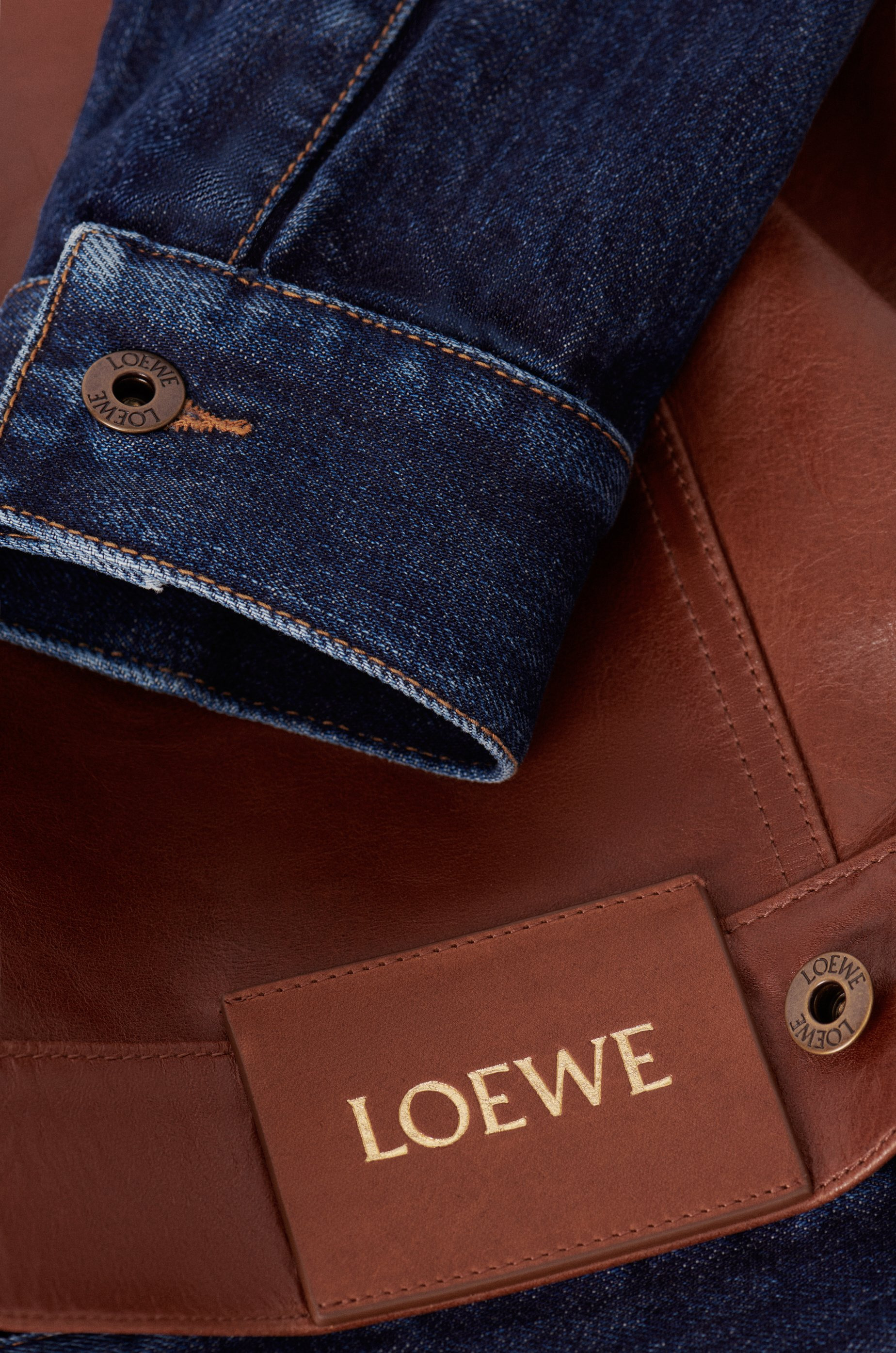 Hybrid jacket in denim and nappa calfskin - 6