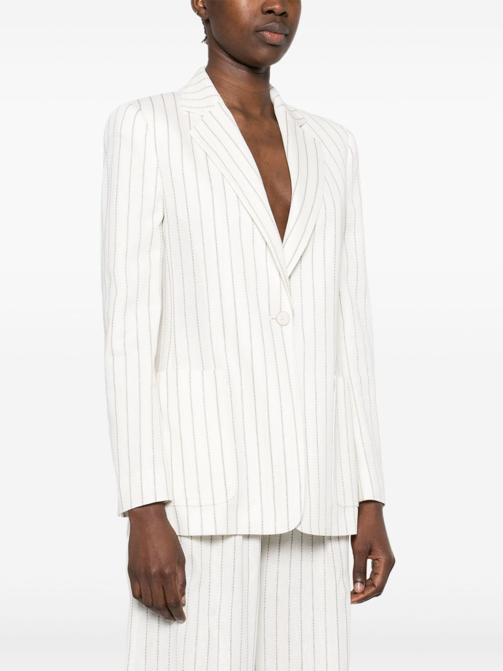 Max Mara Women Linen Blend Single-Breasted Jacket - 3