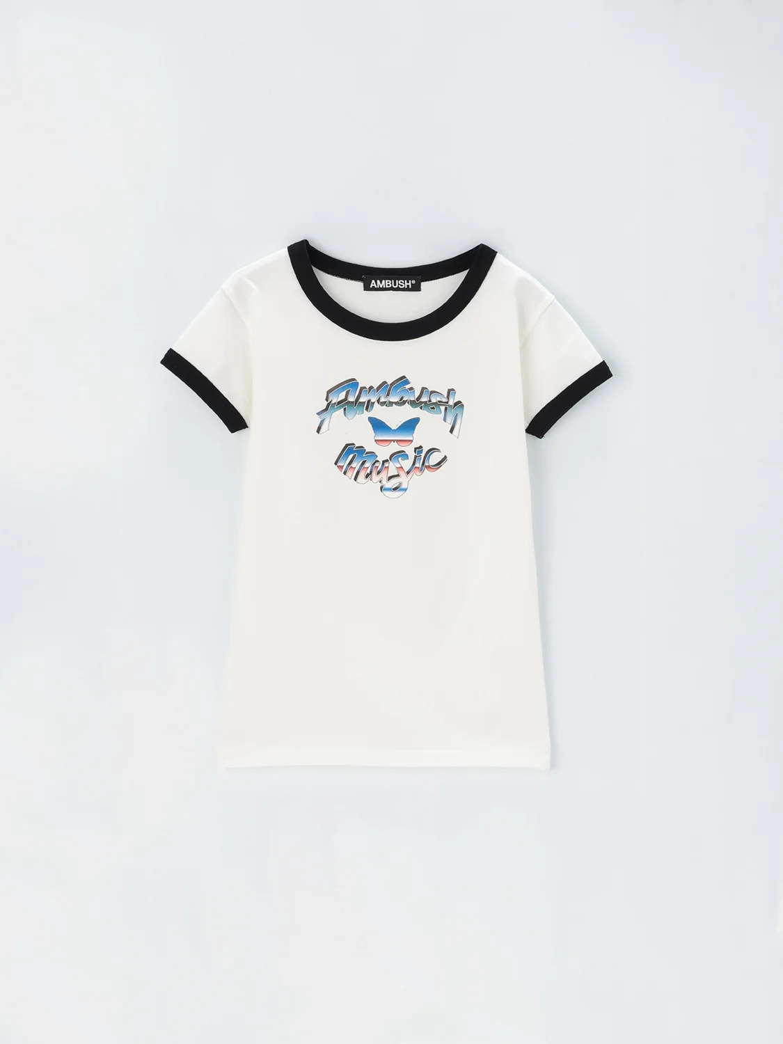 'AMBUSH MUSIC' FITTED RINGER T-SHIRT - 1