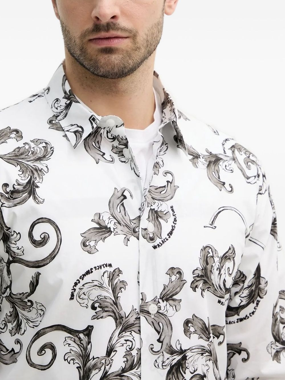 baroque-print shirt - 3