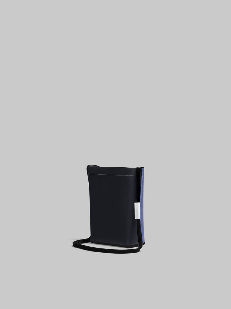 PURPLE AND BLUE TRIBECA CROSSBODY BAG WITH SHOELACE STRAP 3