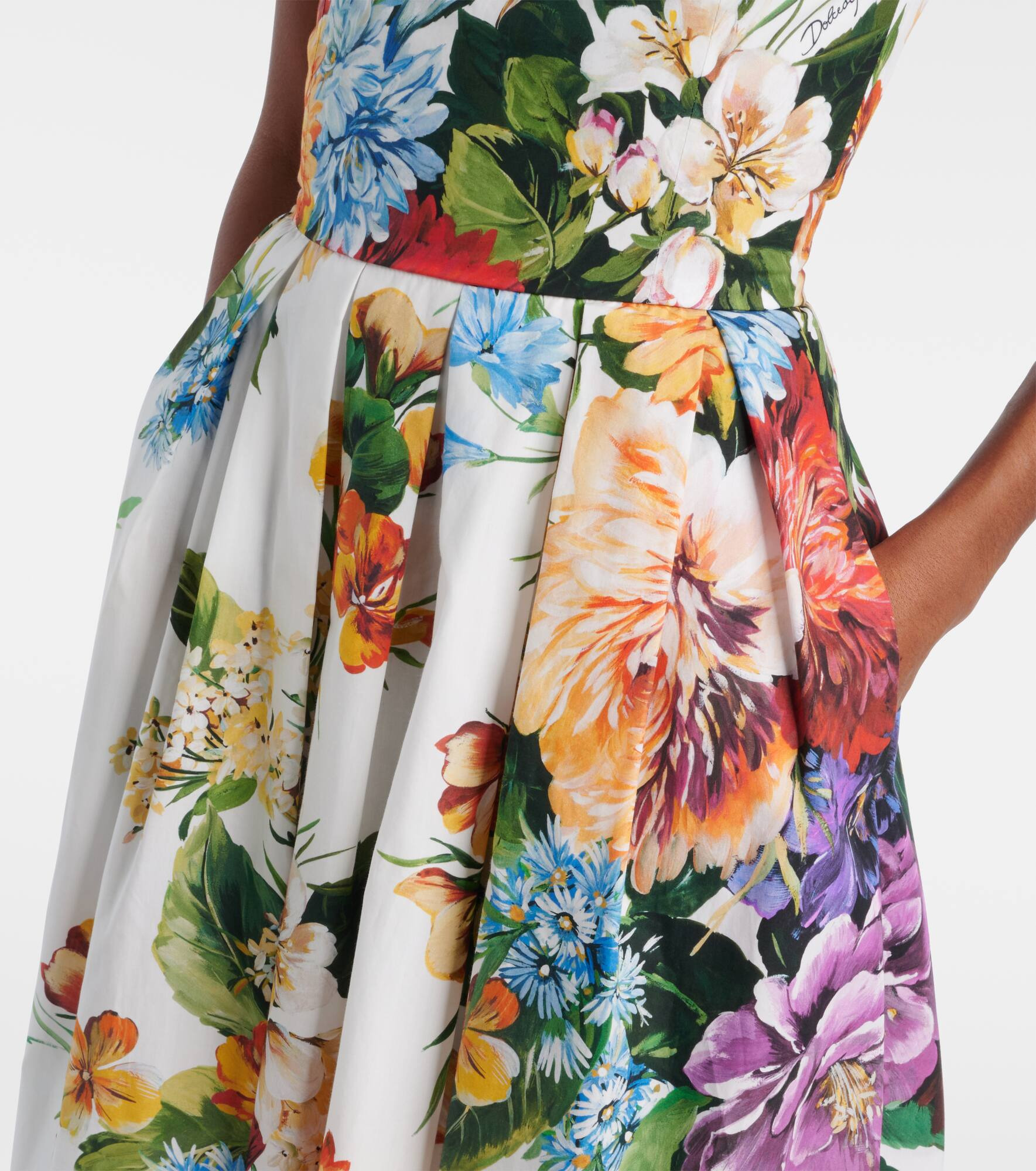 Floral cotton midi dress - 5