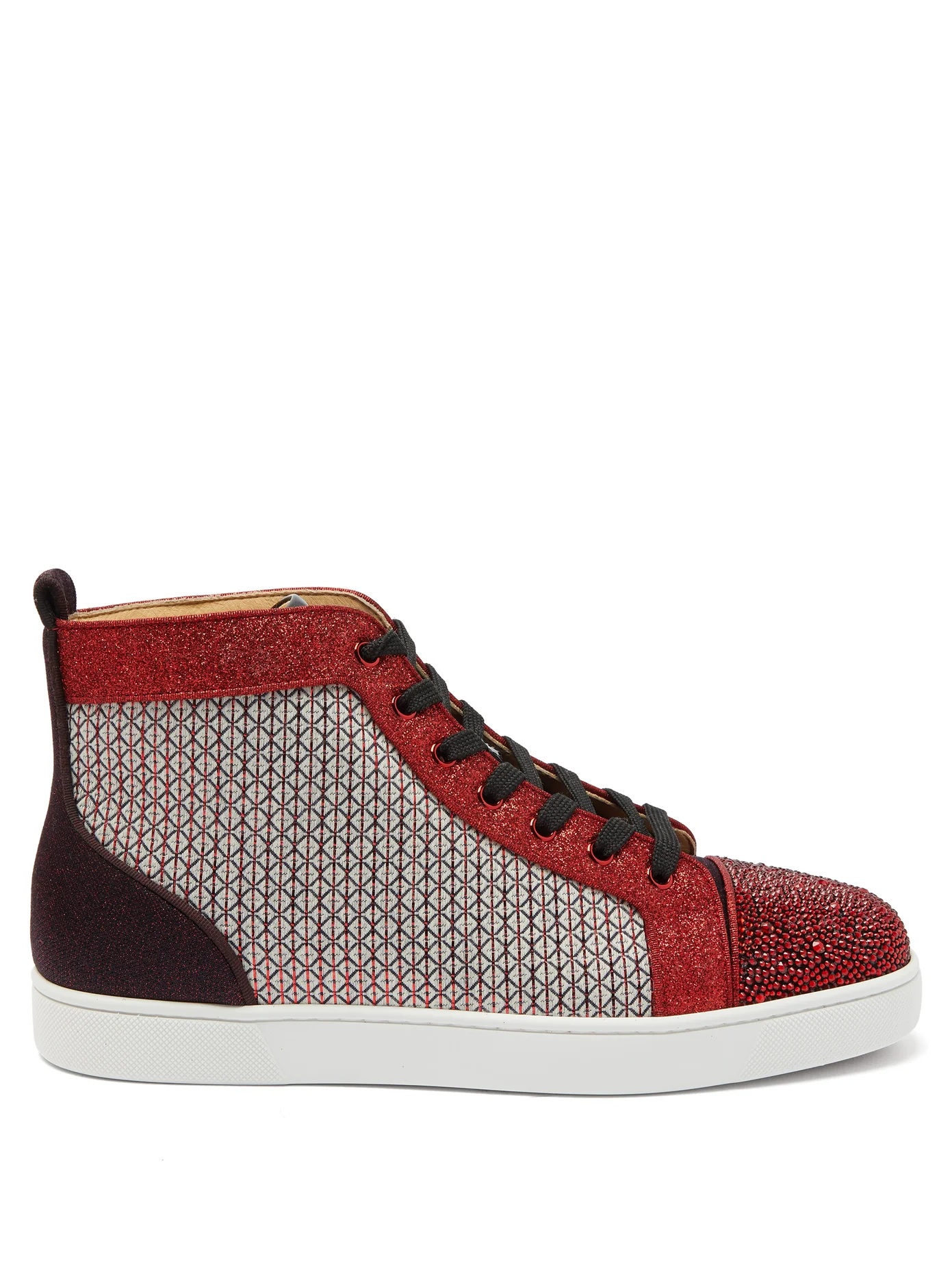 Louis Strass crystal-embellished high-top trainers - 1