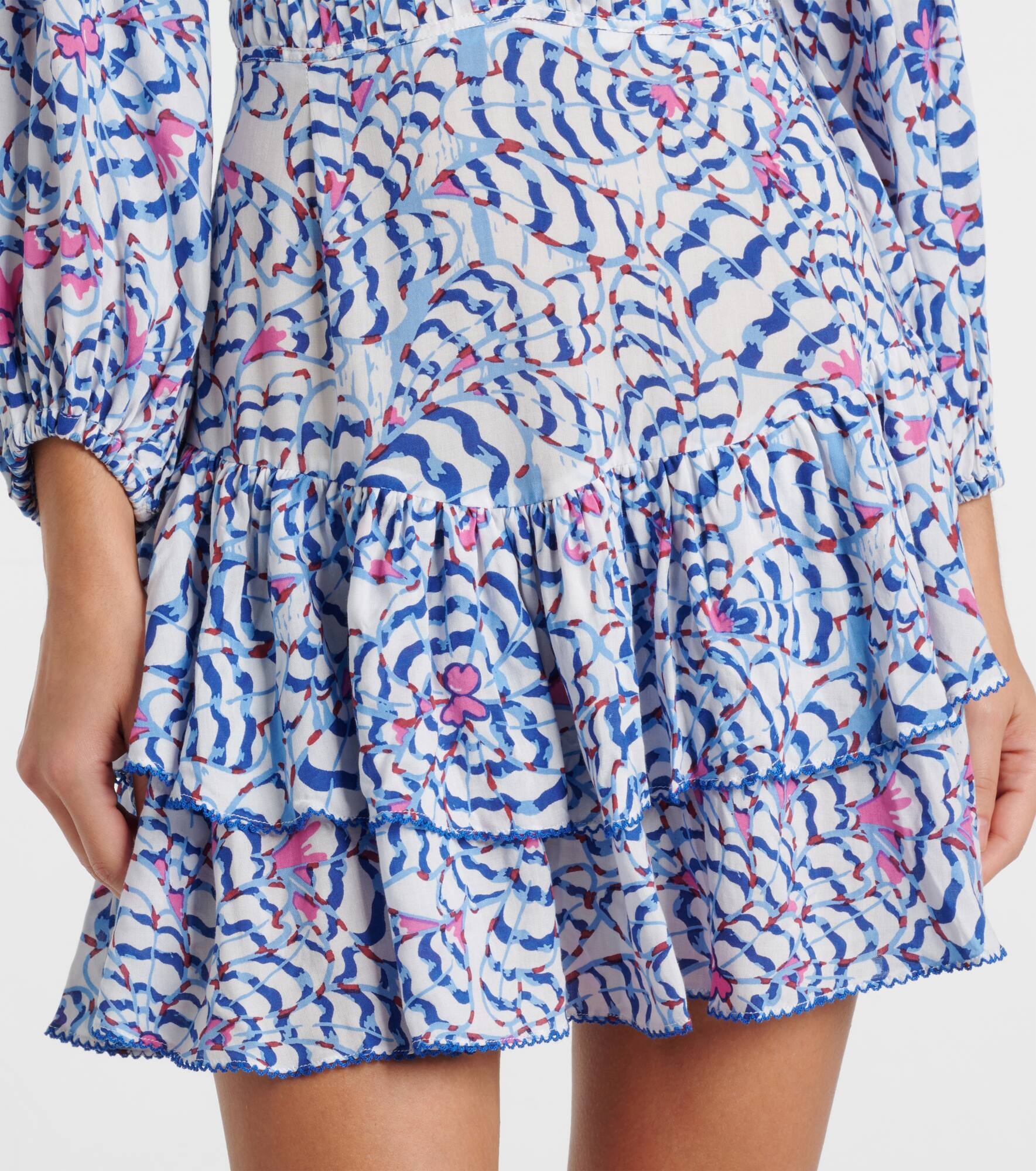 Chiara printed ruffled minidress - 5