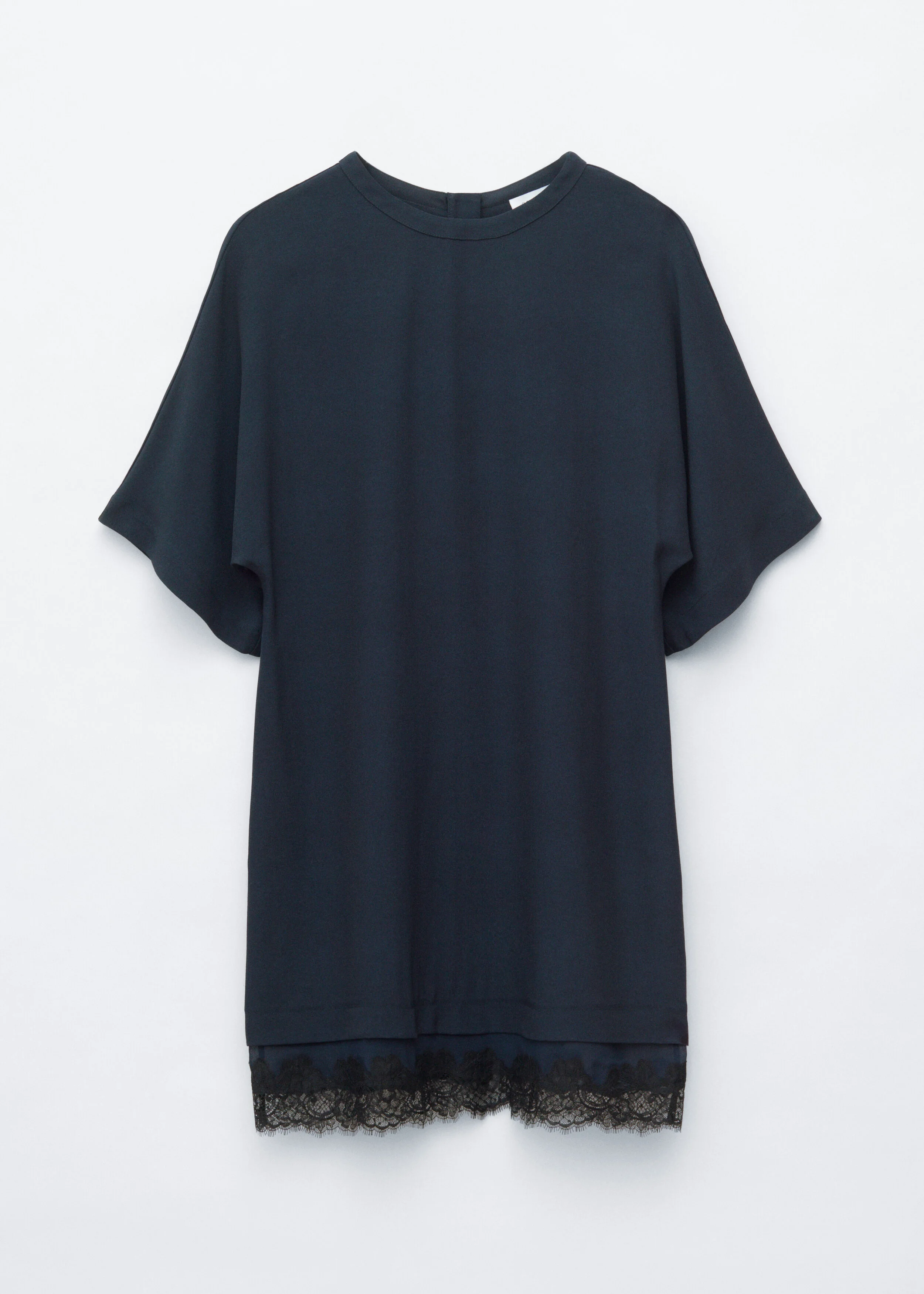 Lace-Panel Mini Dress - 1